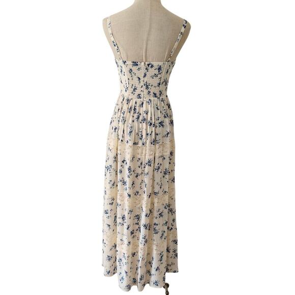 Reformation Dina Dress Orlaya Blue White Floral Size US 8 - Picture 6 of 11